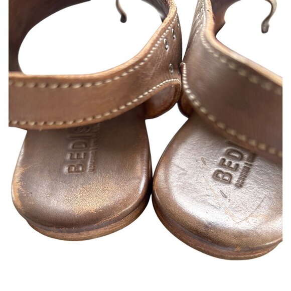 Bed Stu Womens Misha Distressed Leather Sandals Brown Boho Size 9.5 Rustic Buckl - Picture 12 of 13